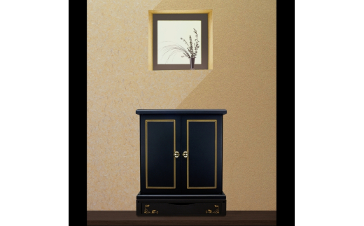 タツクラフト 紀州塗り ミニ仏壇 小 鉄黒 【Tk280】【ttcf922-butu-sbk】