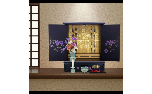 タツクラフト 紀州塗り ミニ仏壇+置き台 セット 鉄仙 小 【Tk246】【ttcf922-butu-sset】