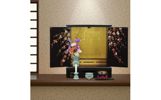 タツクラフト 紀州塗り ミニ仏壇 雅 大 しだれ桜 【Tk168】【ttcf922-butu-lch】