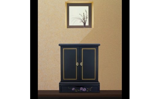 タツクラフト 紀州塗り ミニ仏壇+置き台 セット 鉄仙 小 【Tk246】【ttcf922-butu-sset】