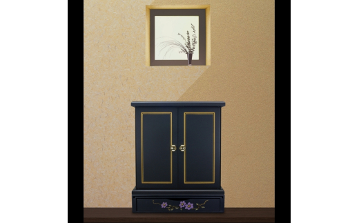 タツクラフト 紀州塗り ミニ仏壇+置き台 セット 鉄仙 大 【Tk247】【ttcf922-butu-lset】