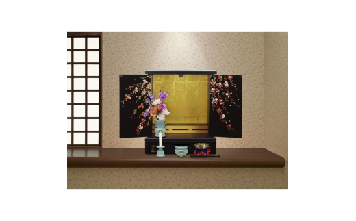 タツクラフト 紀州塗り ミニ仏壇 雅 小 しだれ桜 【Tk166】【ttcf922-butu-sch】