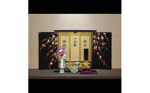 タツクラフト 紀州塗り ミニ仏壇 雅 小 しだれ桜 【Tk166】【ttcf922-butu-sch】