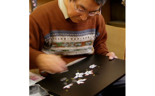 蒔絵調 ダストボックス L角 9.5L 金雲ブラック タツクラフト 【Tk151】【ttcf922-maki-kbl-9d5】