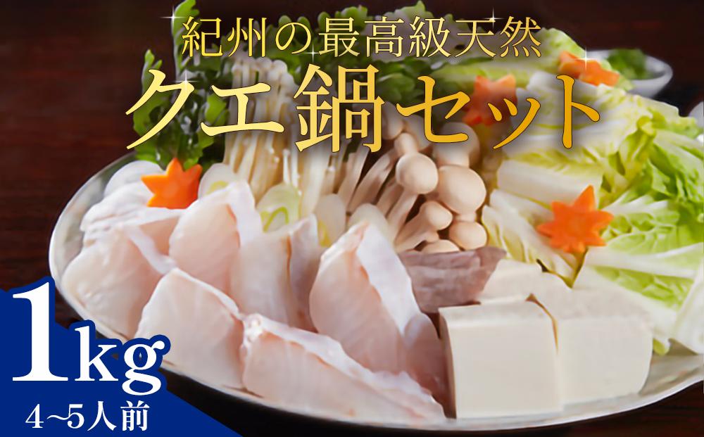 紀州の最高級天然クエ鍋セット 1kg《4?5人前》