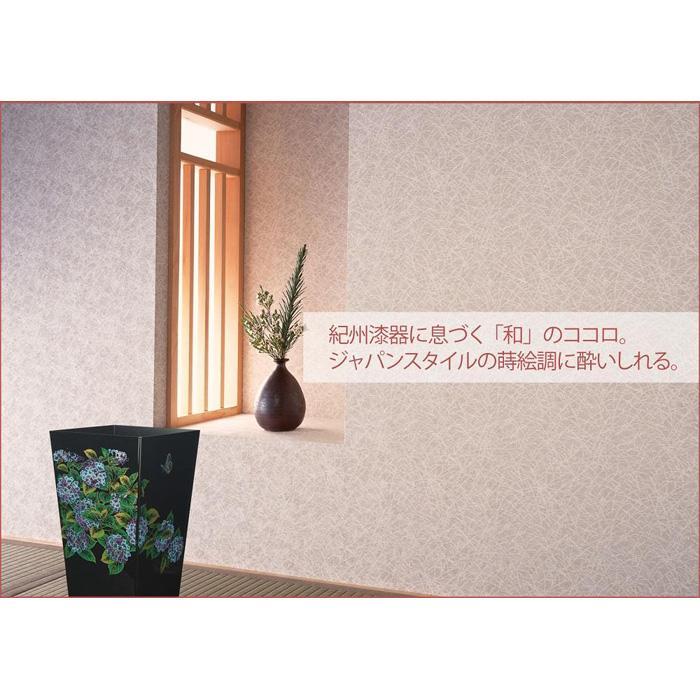 蒔絵調 ダストボックス M角 6.7L 紫陽花ブラック タツクラフト 【Tk141】