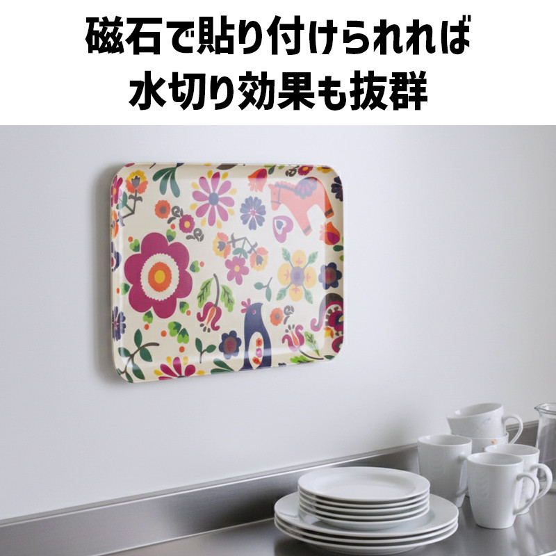 TATSU-CRAFT マグネットトレー M 33cm ポルカ すべり止め付き ［Tk1091］