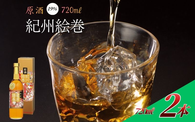 紀州絵巻 梅酒 720ml ×2本（アルコール度数19％）紀州南高梅使用　【umicbn012】