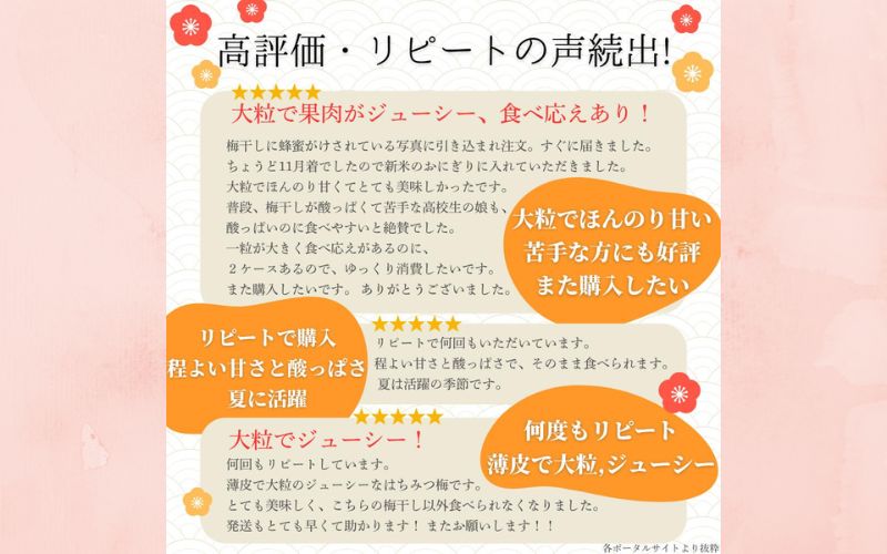 【定期便全3回】【塩分7％】はちみつ梅干し1.2kg 紀州南高梅 和歌山県産[ご家庭用]【baijuen-tkb001】