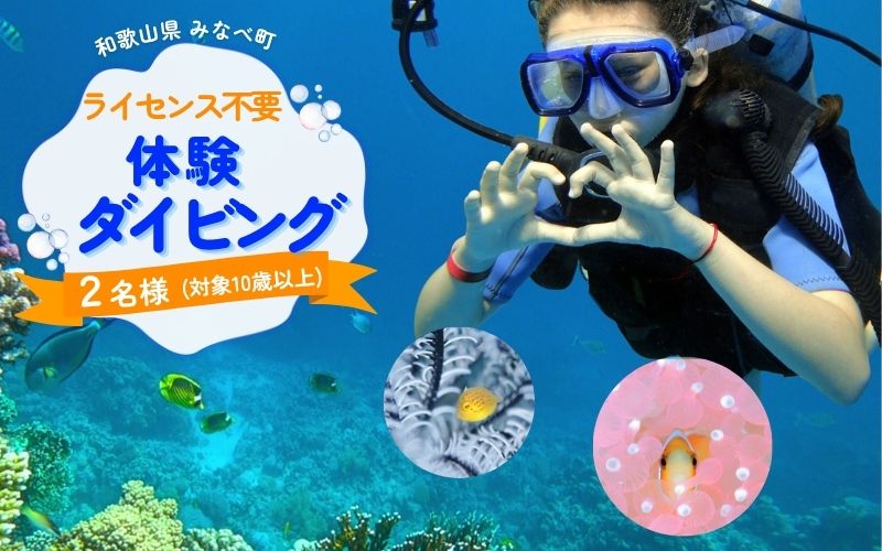  【ダイビング】ライセンス不要！感動の水中世界へ！サンマリン 体験ダイビング（2名様）  【smr004】