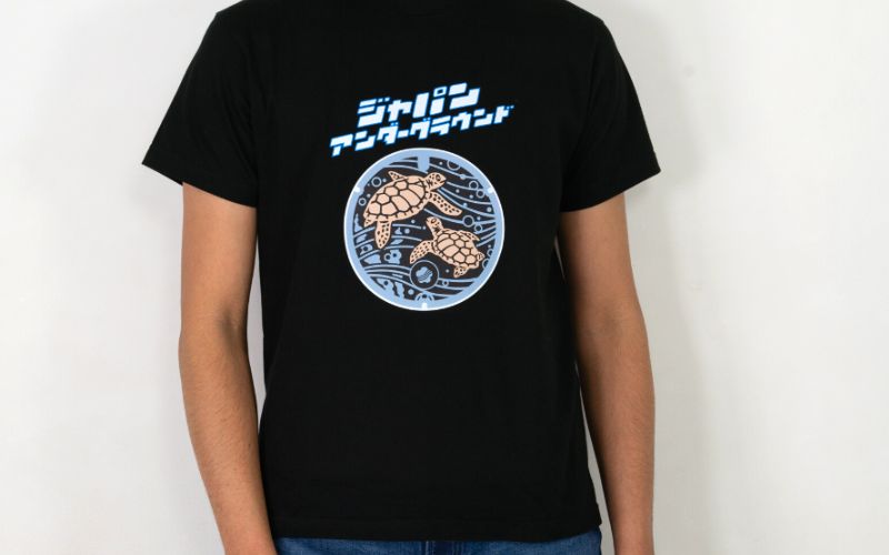 みなべ町 マンホールTシャツ【XLサイズ・黒】jpnug002-8A