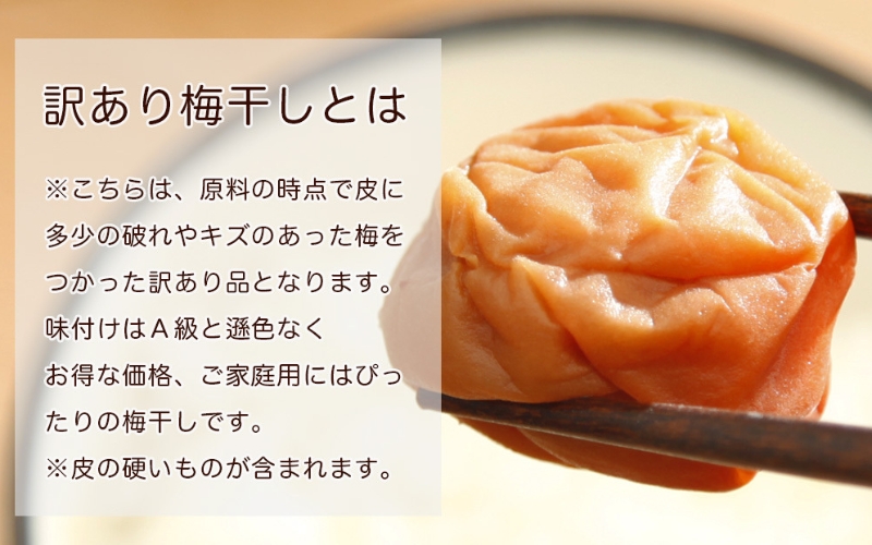 訳あり梅干し まけん梅 梅と塩だけ 1kg（500g×2）紀州南高梅 塩分約19% nankiume008A
