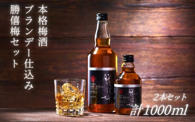 【箱付】本格梅酒 ブランデー仕込み勝僖梅2本セット　1000ml　　【shokibai015】