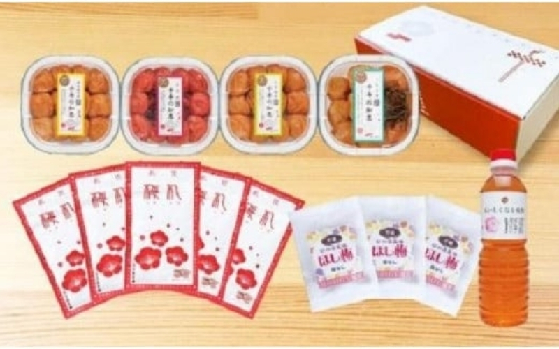 梅満喫セット 特選A級 紀州南高梅 味わい4種800g 千年の知恵 梅干し 梅札 和歌山県産 hoso015A