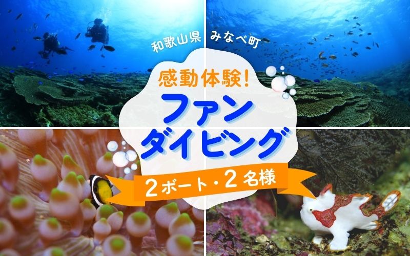 【ダイビング】和歌山県みなべ町で感動体験！サンマリン ファンダイビング（2ボート・2名様） 【smr001】