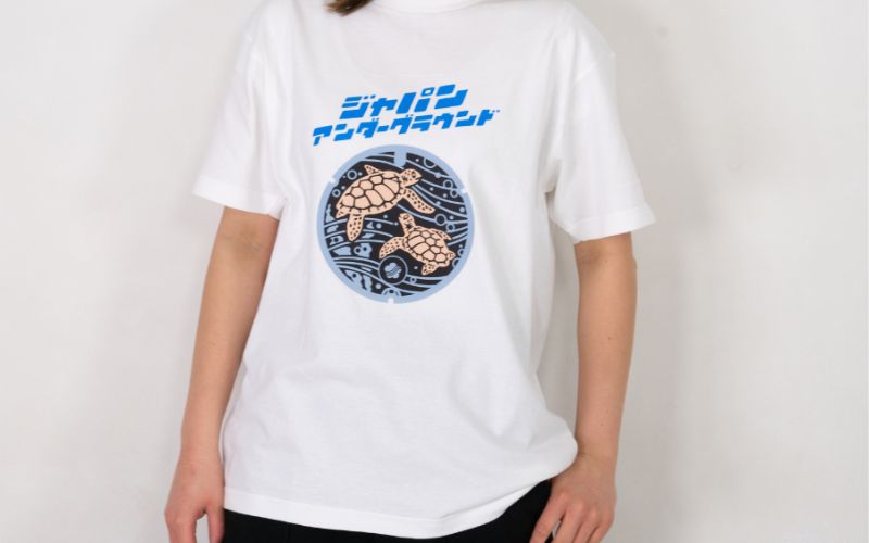 みなべ町 マンホールTシャツ【Mサイズ・白】jpnug002-2A