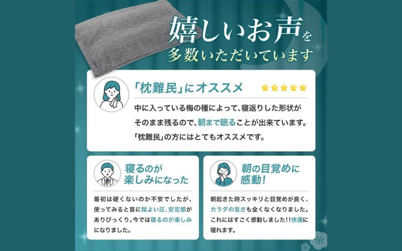 梅まくら あんみん 備長炭ver【箱入、１個】azmn015A