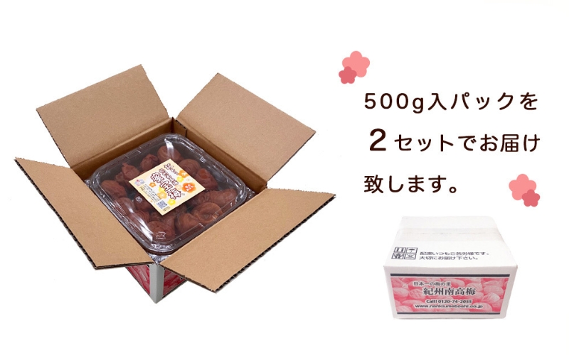 訳あり梅干し まけん梅 蜜宝梅[R] 1kg（500g×2）紀州南高梅 塩分約5% nankiume009A