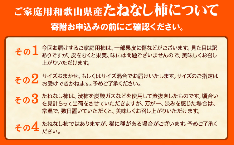 【秋の味覚】＜先行予約＞ 和歌山 産 の たねなし 柿  ご家庭用 約 7.5kg 厳選館 《2026年9月上旬-11月上旬頃出荷》 和歌山県 日高川町 柿 カキ かき ジューシー フルーツ たねなしst-p