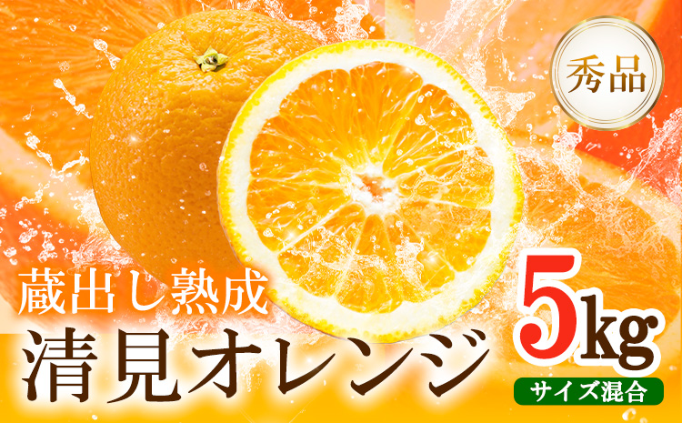 熟成清見オレンジ秀品 5kg どの坂果樹園《3月上旬-5月中旬頃出荷》 和歌山県 日高川町 清見オレンジ 旬 柑橘 フルーツ 果物 オレンジ 熟成