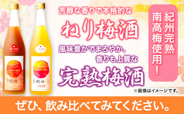 紀州完熟南高梅 ねりうめ酒 完熟梅酒 飲み比べセット 720ml×2本 厳選館 《90日以内に出荷予定(土日祝除く)》 和歌山県 日高川町 酒 さけ お酒 飲み比べ 梅酒 1440ml