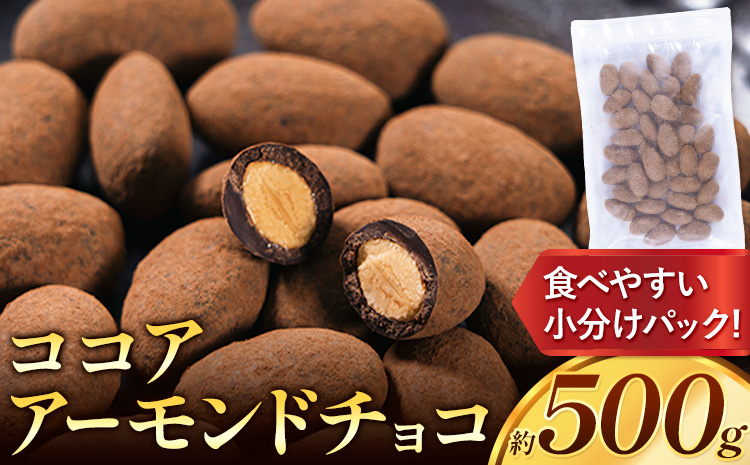 チョコ チョコレート ココア アーモンドチョコ 500g《30日以内に出荷予定(土日祝除く)》和歌山県 日高川町 送料無料 スイーツ デザート お菓子 おやつ チョコ アーモンド アーモンドチョコ ココア(f-1)