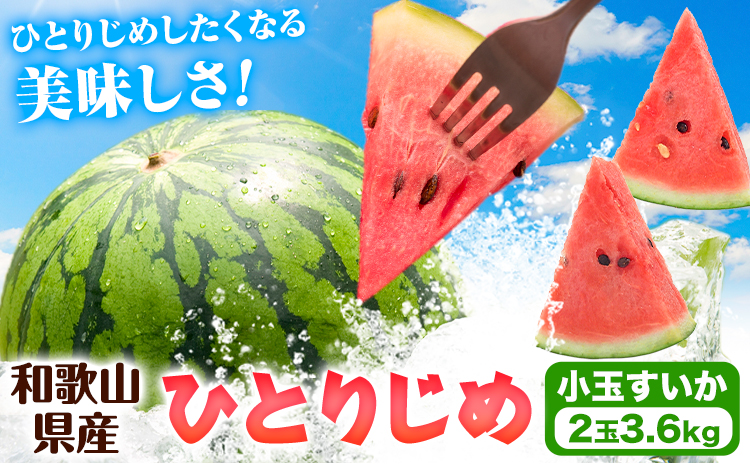 紀州和歌山産 小玉スイカ 「ひとりじめ」 2玉 魚鶴商店《2027年6月上旬-6月下旬頃出荷》 和歌山県 日高川町 スイカ スイーツ フルーツ