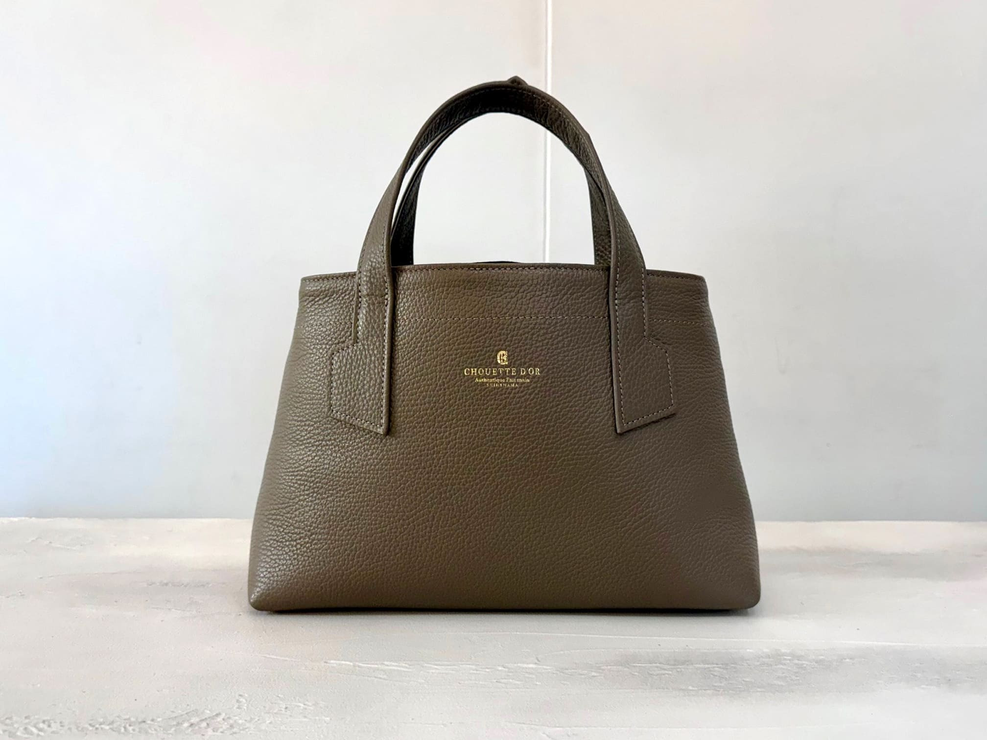 革職人が作った本革トートバッグXSシュリンク【トープ】