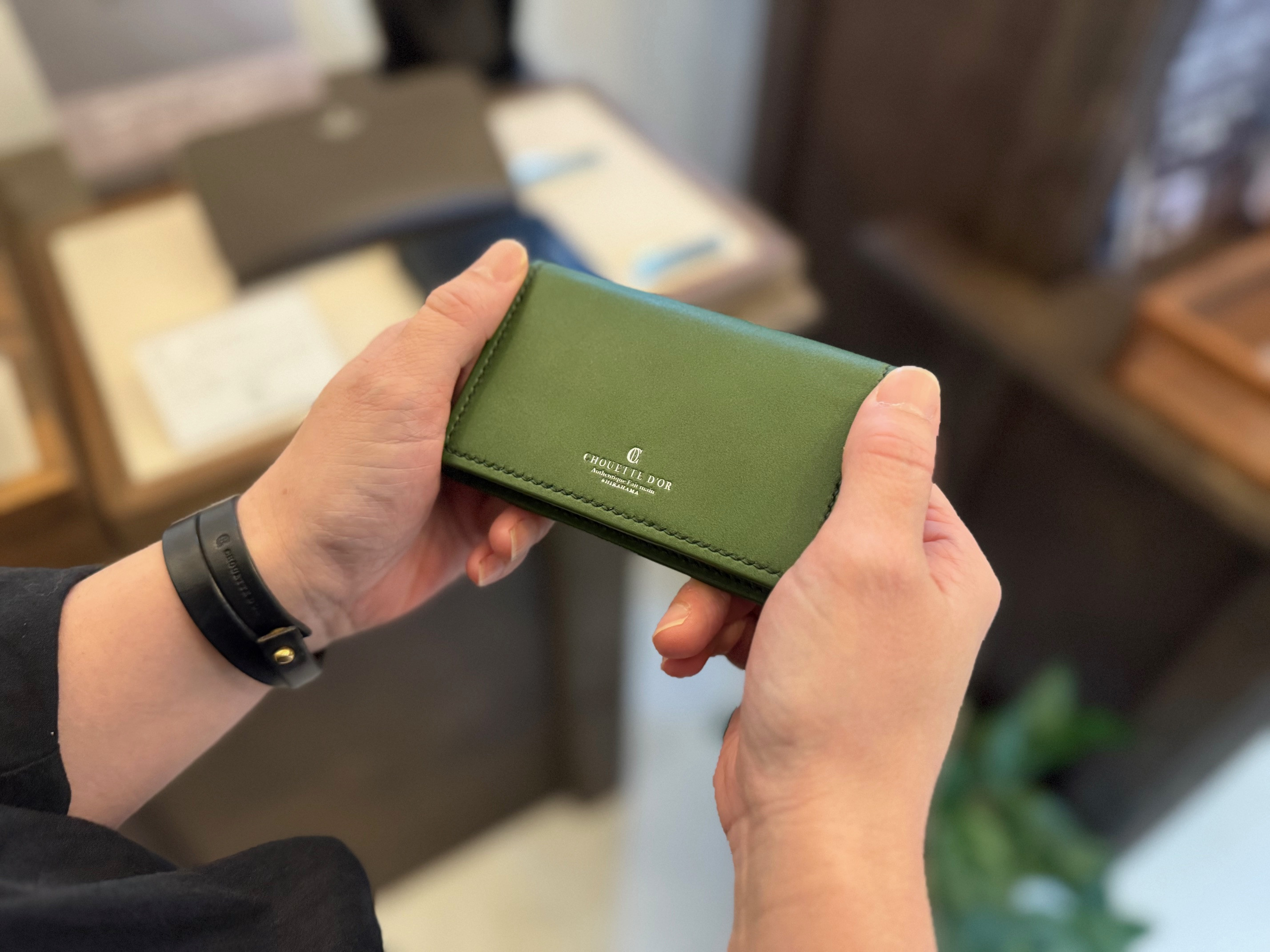 革職人が作る牛革名刺入れ Card case［GRN］