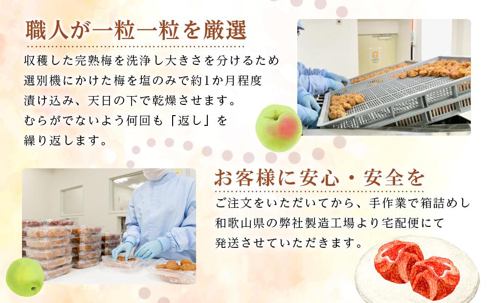 紀州南高梅《つぶれ梅セット》しそ漬け梅 塩分3% 1.8kg (300g×6）