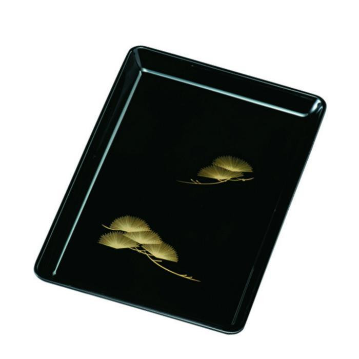 9.0 切手盆 黒 松 ［YG535］