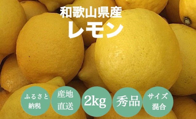 【産地直送】和歌山県産　レモン　2kg　サイズ混合