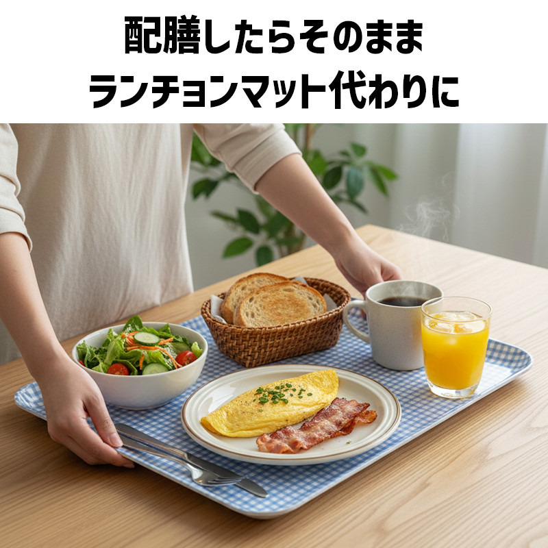 TATSU-CRAFT マグネットトレー SS 21.5cm チェック GR グリーン すべり止め付き ［Tk1051］