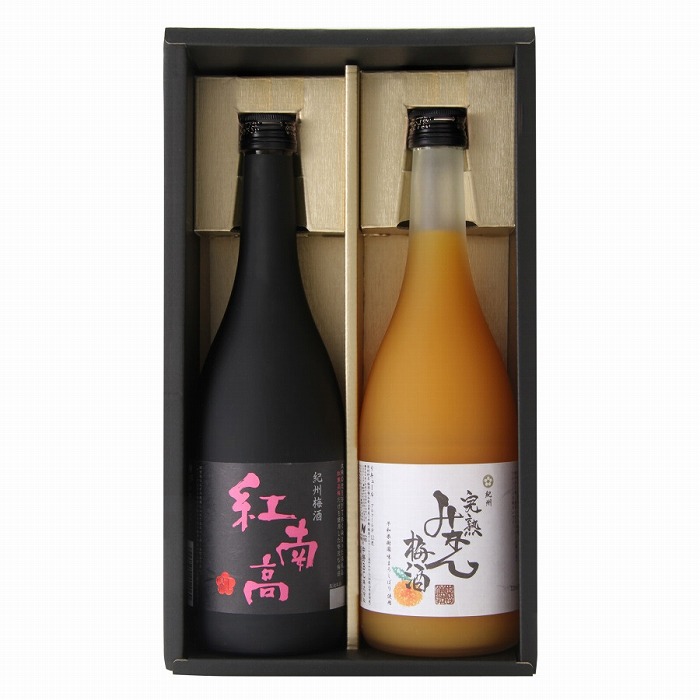 和歌山の贅沢梅酒ギフトセット(紅南高・完熟みかん梅酒)［MG74］
