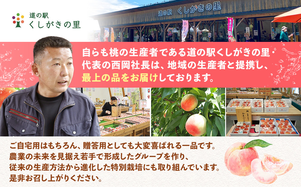 桃 極上秀品 約2kg 6〜8個入［先行予約］［2026年6月下旬頃から順次発送］こだわり農家厳選［KG2］