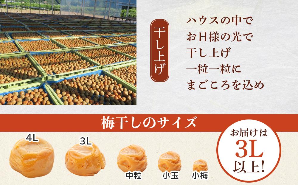 極上 紀州南高梅 はちみつ 梅干し 3L サイズ以上 合計 5kg ( 1kg × 5パック ) 塩分約8％ 化粧箱入り
