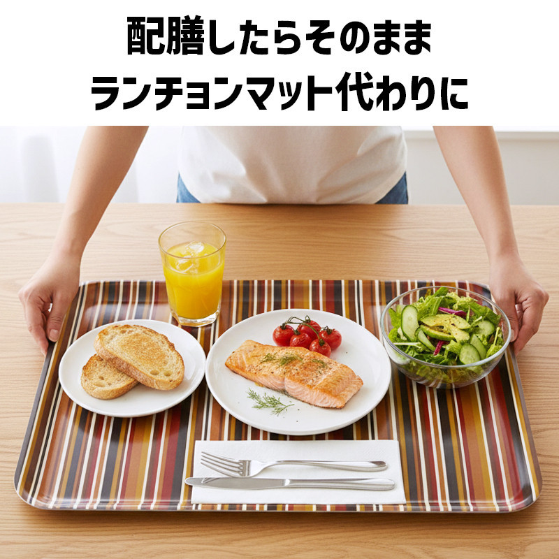 TATSU-CRAFT マグネットトレー SS 21.5cm ミラノストライプ CP キャンディピンク すべり止め付き ［Tk1063］