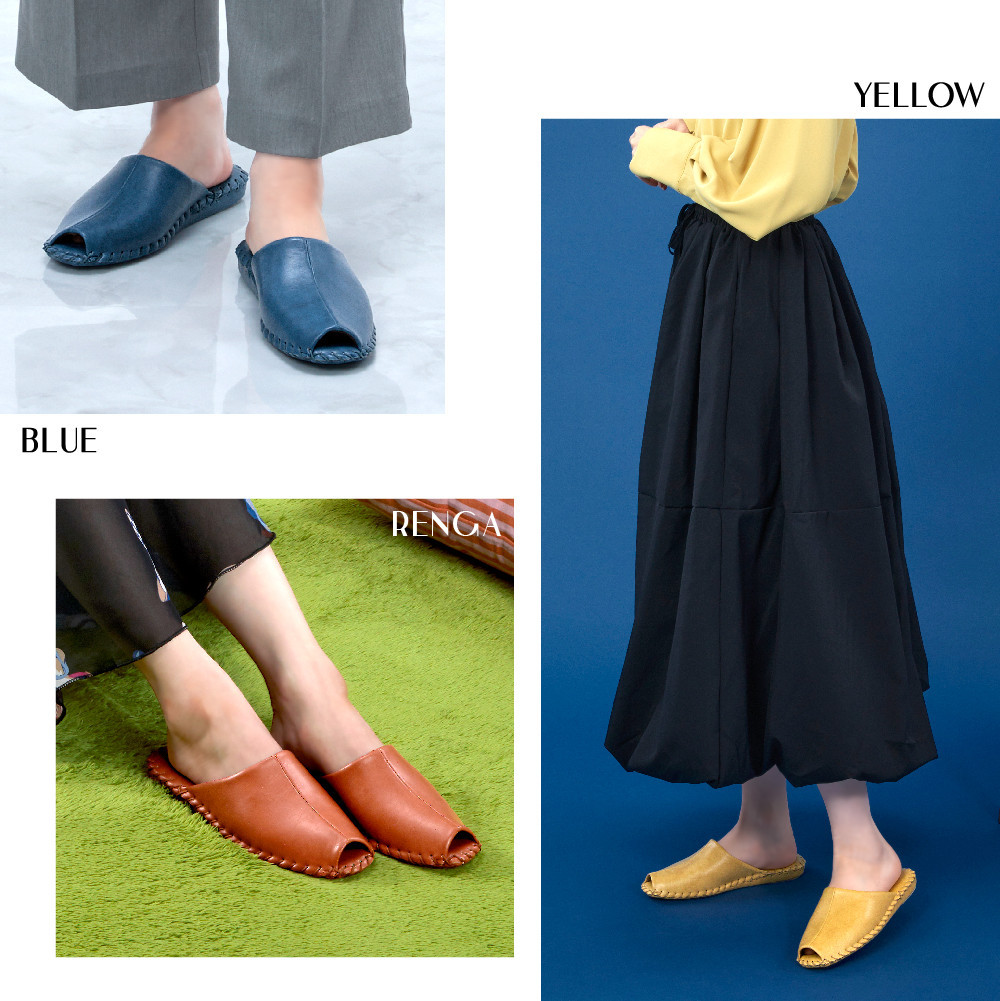 【ギフト専用】 9952 スリッパ イエロー L（24.0cm～24.5cm）パンジー 日本製 高級 レディース ルームシューズ 手縫い おしゃれ シンプル 滑り止め 静音 履き心地抜群 ホテルライク 来客用 ギフト 贈り物 敬老の日 母の日 記念日 お返し 人気