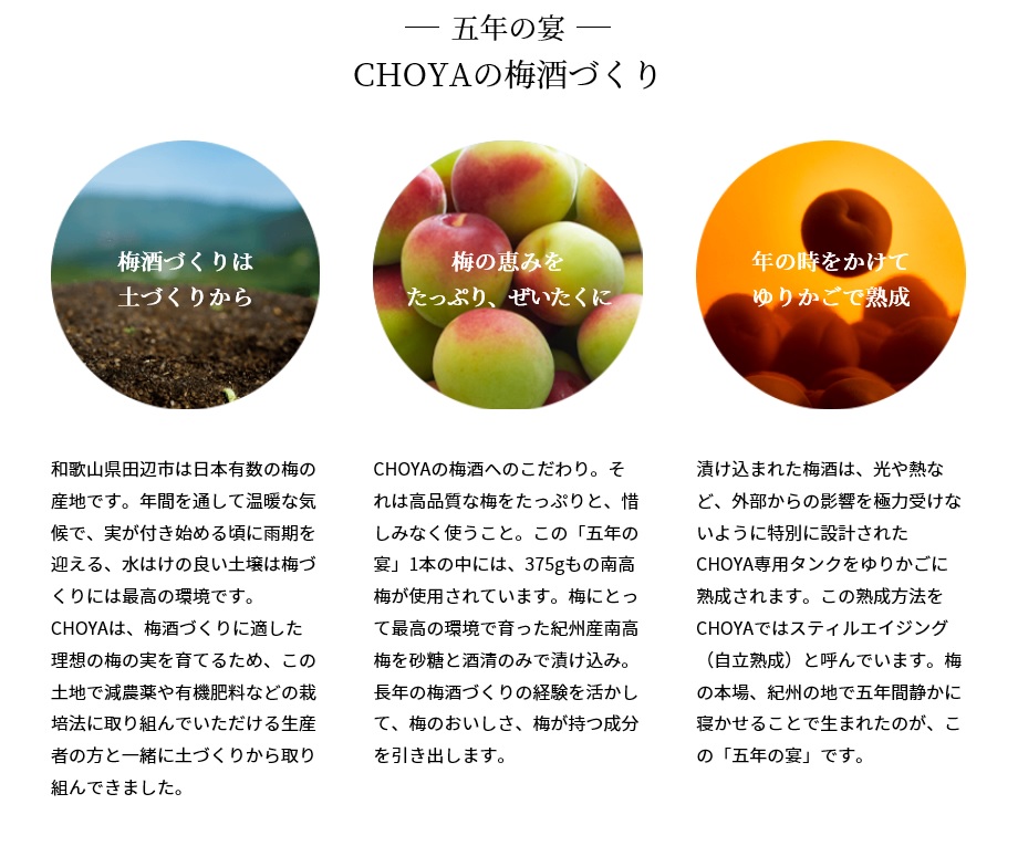 チョーヤCHOYA五年の宴700ml【限定】