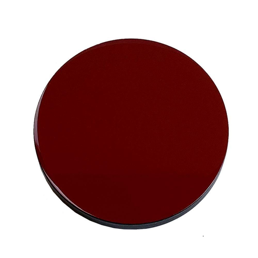 木製 丸板 敷板 花台 人形台 黒/朱 9号(27cm)【YG364】