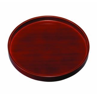 木製丸盆 厚縁 春慶塗 24cm【YG401】