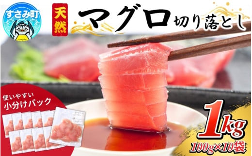 10日以内に発送！和歌山県すさみ産 天然生マグロ 切り落とし 家庭用 【1kg】マグロ 鮪 ブロック 不揃い 海鮮丼 寿司 手巻き寿司 漬け丼 海鮮 海の幸 小分け 魚介 新鮮 個包装 真空包装 刺身 和歌山 すさみ町 キハダマグロ メバチマグロ 大容量 【scp120】