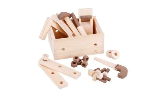 IKONIH 大工セット / おもちゃ 子供 こども オモチャ 玩具 プレゼント お祝い 木 出産祝い 安全 オーガニックトイ ファーストトイ ままごと おままごと キッチン アイコニー【kip021】