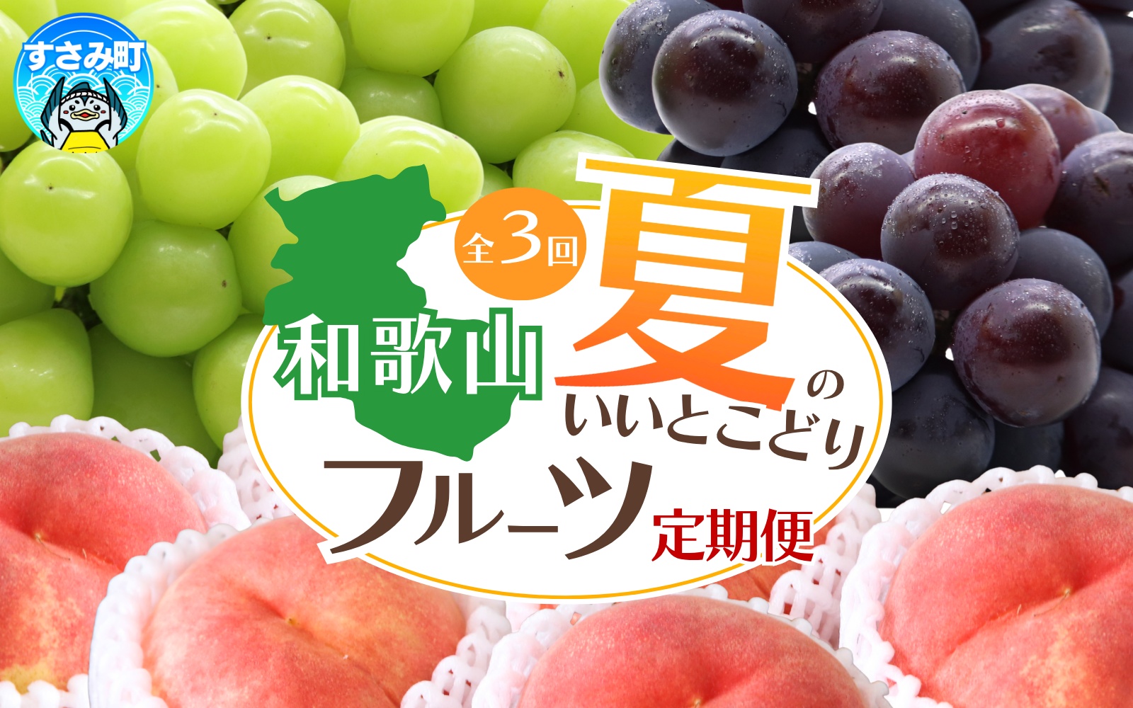 【3か月定期便】夏のいいとこどりフルーツ定期便♪桃・ピオーネ・シャインマスカット【tkb360】