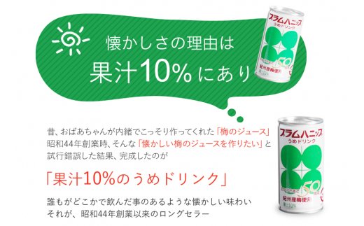 プラムハニップ 優しい甘さの懐かしの梅ドリンク　1ケース（190g×30本）【prm004】