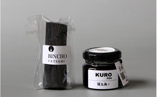 KURO P&h30gと最高級紀州備長炭1本のセット 紀州備長炭 蜂蜜 はちみつ 黒はちみつ 梅酢エキス 和歌山県 すさみ町【ttm001】