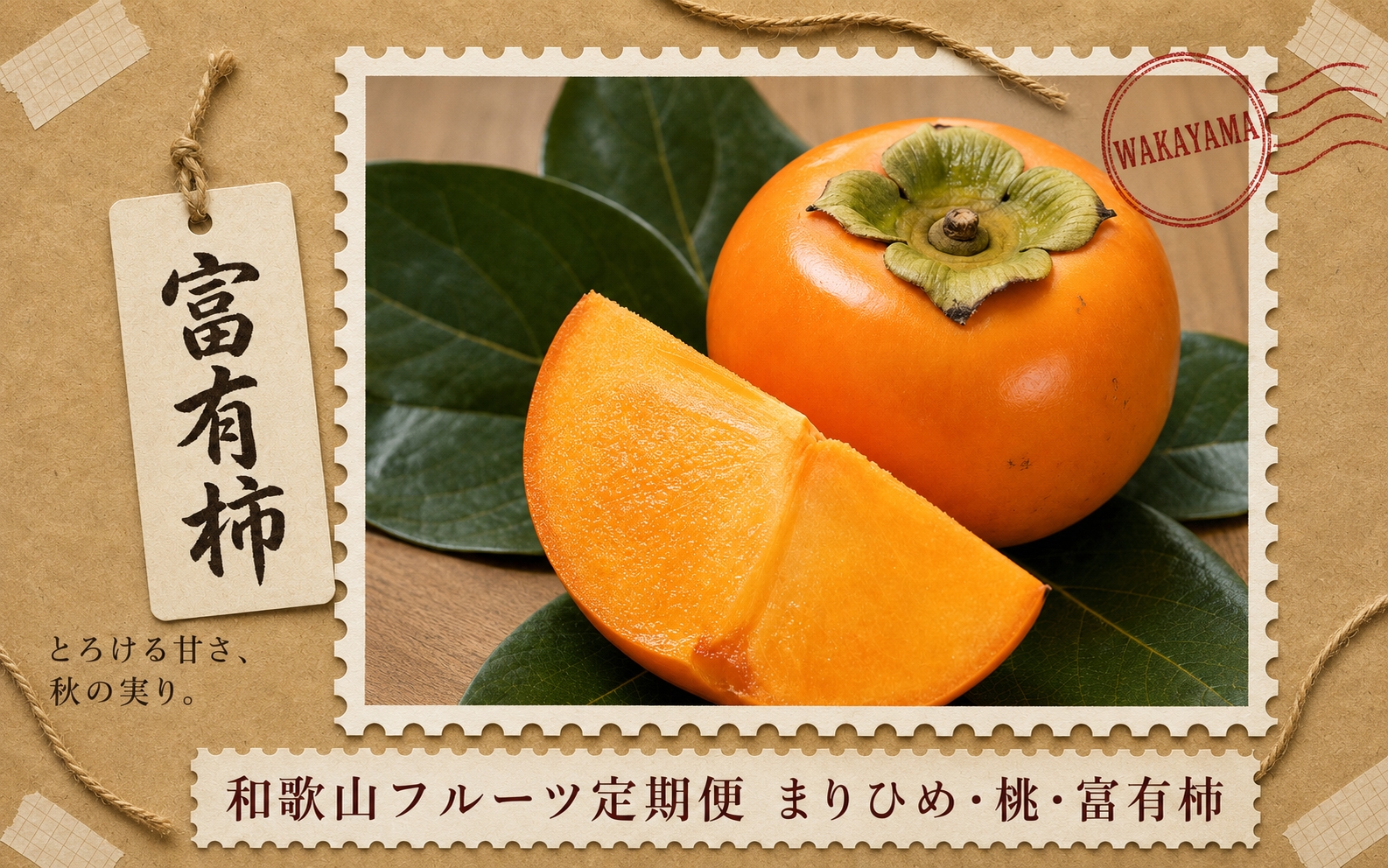 【全3回】紀州和歌山産旬のフルーツ定期便 (いちご・桃・富有柿)  / フルーツ定期便 果物定期便 定期便 くだもの フルーツ 柑橘 和歌山 苺 桃 柿【tkb373】