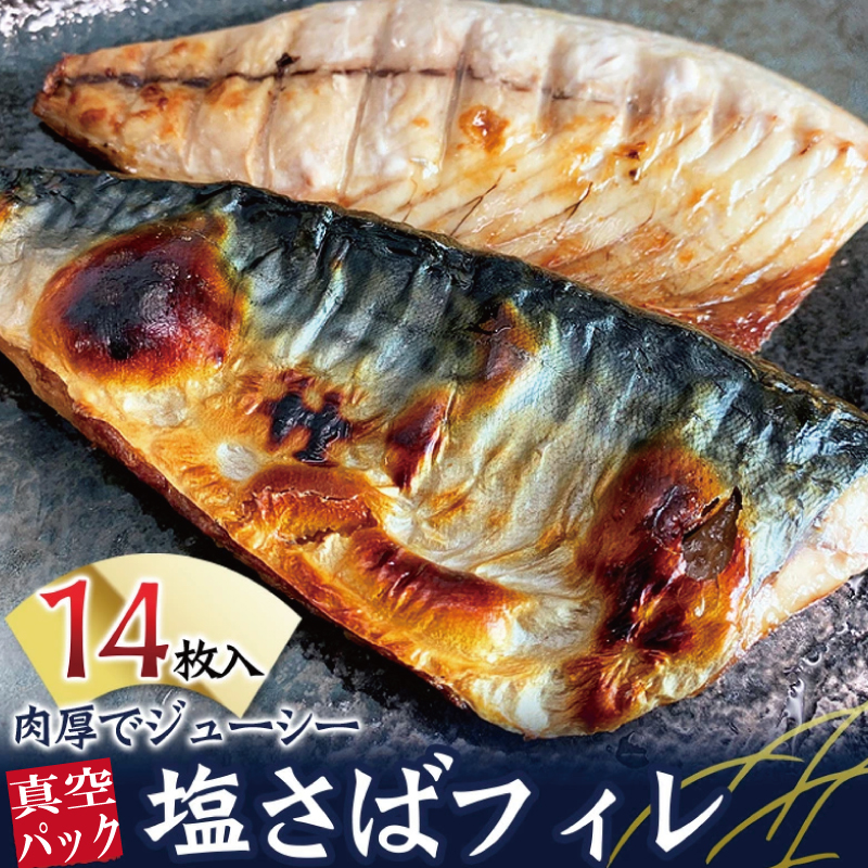 塩さばフィレ 14枚入(真空パック入) / さば 鯖 おかず 冷凍 魚 切り身 焼き魚 焼魚 切身