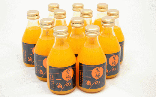 【無添加】田村みかんの新鮮100％ジュース「至極の一滴」180ml×12本入り