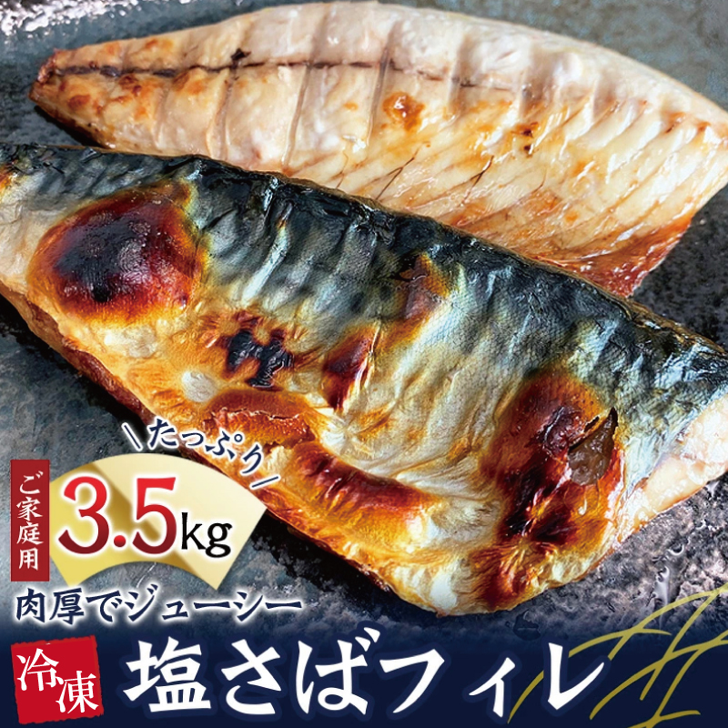 【ご家庭用】大容量！塩さばフィレ3.5kg　鯖 サバ 切身【uot749A】